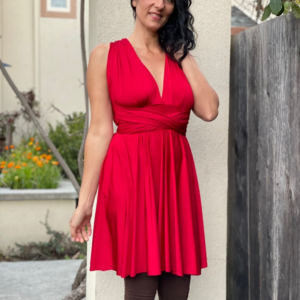 Mai Tai Red Wrap Dress